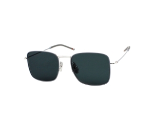 Thom Browne TBS117 Sunglasses In Titanium Frame With Dark Blue Lens