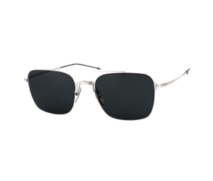 Thom Browne TBS120 Sunglasses In Titanium Frame With Dark Grey Lens
