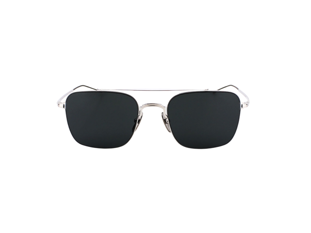 Thom Browne TBS120 Sunglasses In Titanium Frame With Dark Grey Lens