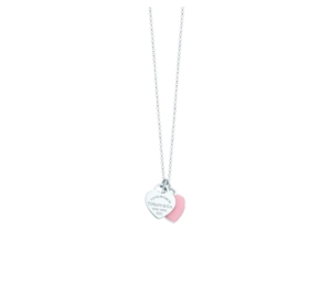Buy Tiffany & Co. Pink Double Heart Tag Pendant In Silver Mini at Sasom – Authentic and Ready to Ship