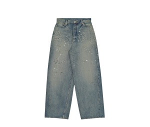 Buy Takashi Murakami Flower Jacquard Denim Baggy Washed Blue at Sasom – Authentic and Ready to Ship