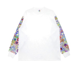 Buy Takashi Murakami Flowers on Sleeve T-Shirts White at Sasom – Authentic and Ready to Ship