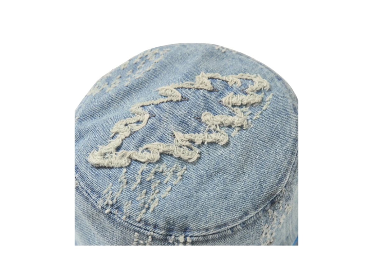 thisisneverthat thisisneverthat GD Lightning Denim Bucket Hat Washed Blue - view 4
