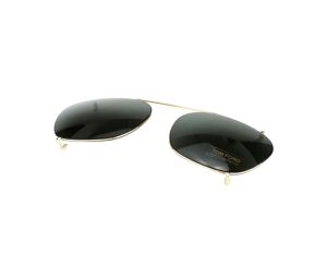 Tom Ford Clip On In Gold Metal With Grey Lens