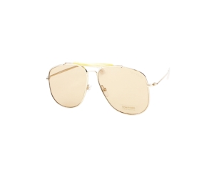 Tom Ford Connor Sunglasses In Plastic Metal With Light Gold Lens Gold