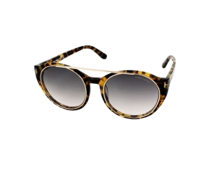 Tom Ford Joan Sunglasses In Plastic With Grey Lens Havana