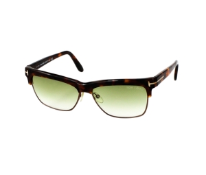 Tom Ford Montgomery Sunglasses In Plastic Metal With Green Lens Dark Havana