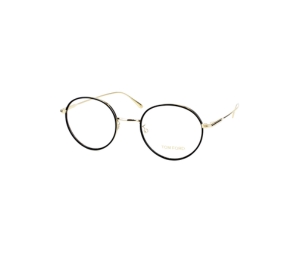 Tom Ford TF5566 Eyeglasses In Metal With Demo Lens Gold Black