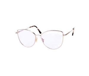 Tom Ford TF5667 Eyeglasses In Plastic Metal With Demo Lens Gold Havana