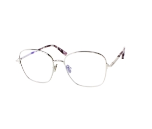 Tom Ford TF5685 Eyeglasses In Plastic Metal With Demo Lens Silver