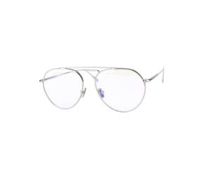 Tom Ford TF5730 Eyeglasses In Metal With Demo Lens Silver