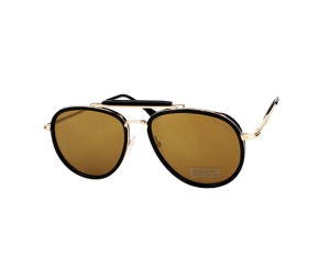 Tom Ford Tripp Sunglasses In Plastic Metal With Brown Lens Gold Black