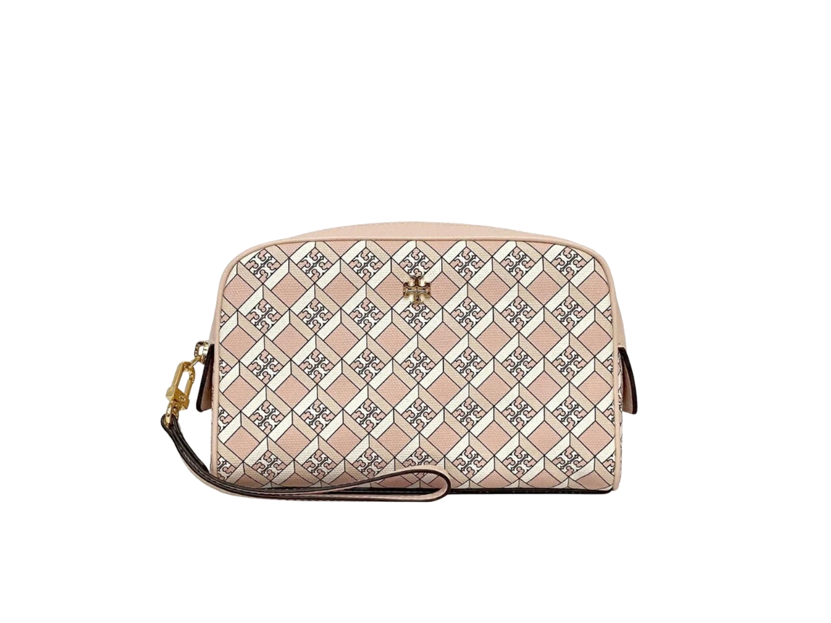 国産品 Burch Tory Geo With Canvas Coated In Pouch Essentials Logo バッグ