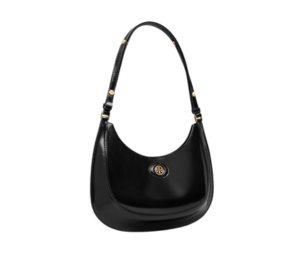 Buy Tory Burch Robinson Spazzolato Convertible Crescent Bag In Polished Leather With Smooth Rounded Edges Metal Logo Black at Sasom – Authentic and Ready to Ship