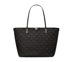 Buy Tory Burch T Monogram Zip Tote In Nappa Leather With Gold Hardware Black at Sasom – Authentic and Ready to Ship
