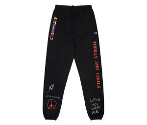 travis scott astroworld world peace sweatpants black