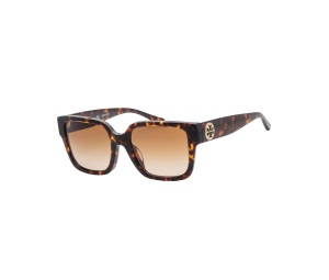 Buy Tory Burch Reva Rectangular Sunglasses Havana Acetate Gradient Lens at Sasom – Authentic and Ready to Ship
