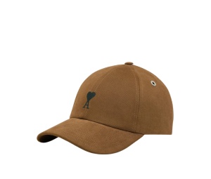 Buy Ami Paris De Coeur Embroidery Cap Hazelnut at Sasom – Authentic and Ready to Ship