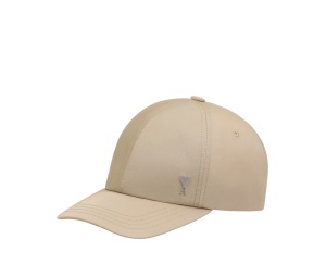 Buy Ami Paris De Coeur Stud Cap Beige Nylon Taupe Beige at Sasom – Authentic and Ready to Ship