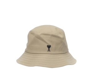 Buy Ami Paris Logo Embroidered Bucket Hat Beige at Sasom – Authentic and Ready to Ship