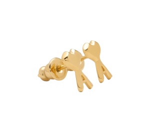 Buy Ami Paris Hammered Earrings Gold Brass at Sasom – Authentic and Ready to Ship