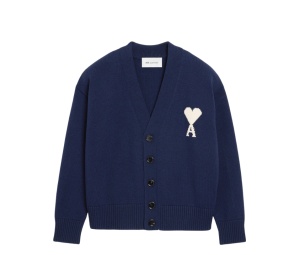 Buy Ami Paris De Coeur Cardigan Blue at Sasom – Authentic and Ready to Ship