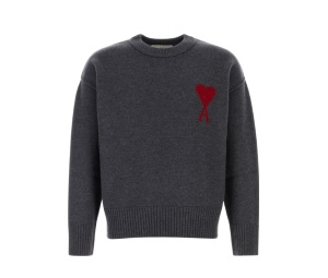 Buy Ami Paris Wool Sweater Dark Grey at Sasom – Authentic and Ready to Ship