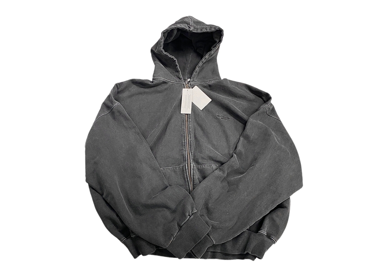 【Undermycar】Logo Play Oversized Pigment Hood Zip-up Undermycar Mu.11 Anti Fxxking Logo Play Oversized Pigment