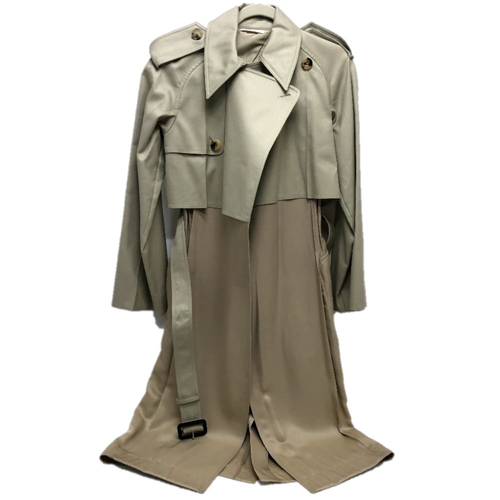 Celine UNUSED CELINE Trench Coat mastic Double face Outer Long Coat Beige 28V36 6073 - view 3