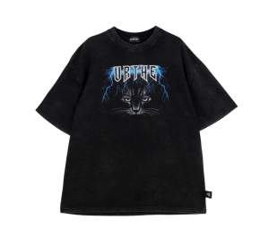 URTHE Bleached Oversized T-Shirt THUNDER CAT