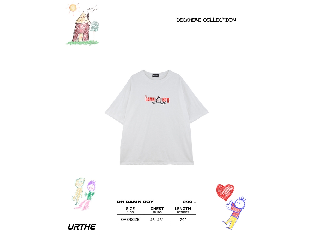 https://d2cva83hdk3bwc.cloudfront.net/urthe-t-shirt-col--deck-here-damn-boy-white-2.jpg