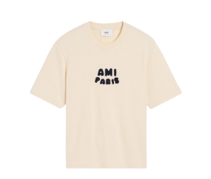 Buy Ami Paris Patch T-Shirt White Cream at Sasom – Authentic and Ready to Ship