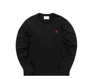 Buy Ami Paris Long-Sleeve T-Shirt Black at Sasom – Authentic and Ready to Ship