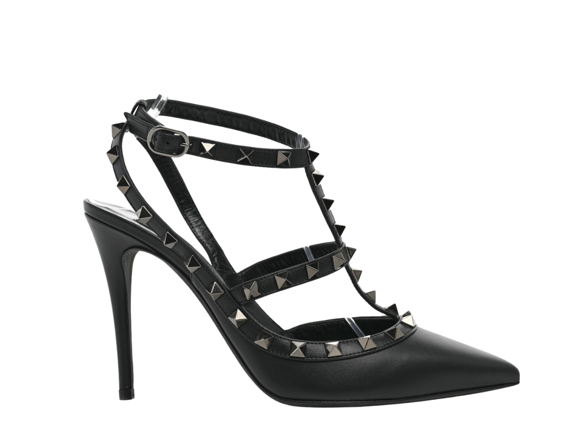 SASOM | shoes Valentino Garavani Rockstud Ankle Strap Pumps Black Check ...