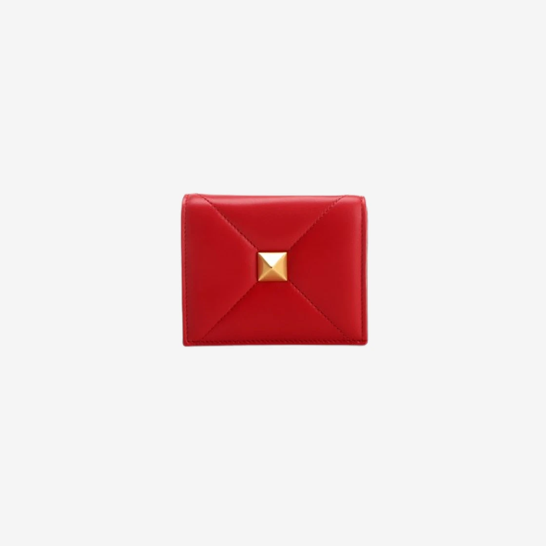 Polyester Rouge Wallet France Valentino Nappa Roman Stud Small Wallet Rouge Pur | ของแท้