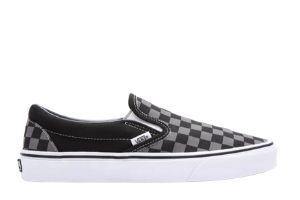 VANS CHECKERBOARD CLASSIC SLIP-ON SHOES BLACK/PEWTER