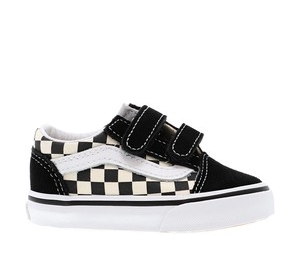 Buy Vans Old Skool Velcro Primary Checkerboard Black White (Kids) at Sasom – Authentic and Ready to Ship