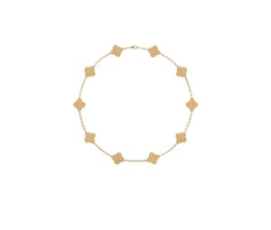 Van Cleef & Arpels Vintage Alhambra Necklace  10 Motifs 18k Rose Gold