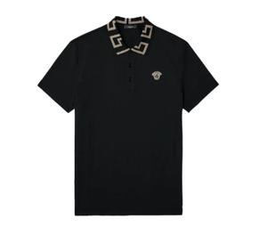 Buy Versace Greca Collar Polo Shirt Black at Sasom – Authentic and Ready to Ship