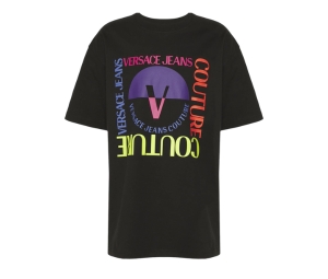 Versace Interlock Print T-Shirt Black
