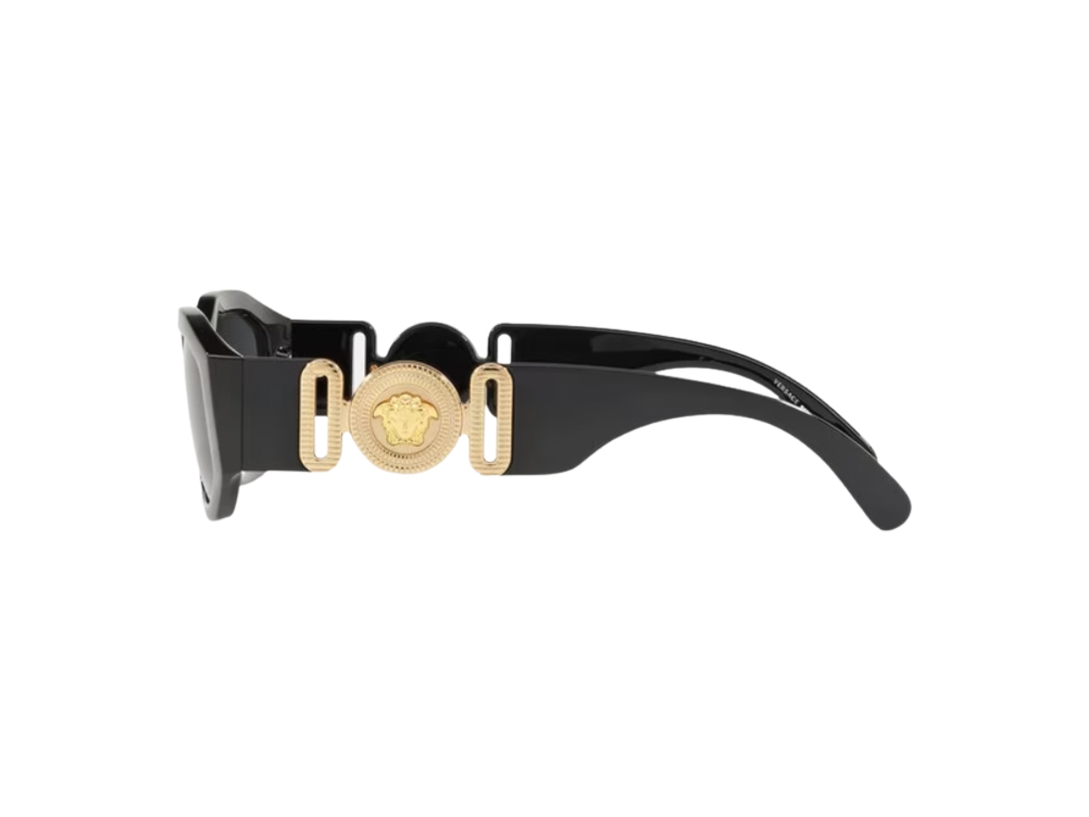 Sasom เครื่องประดับ Versace Medusa Biggie Sunglasses In Black Gold Tone Heritage Medusa