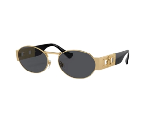 Buy Versace Medusa Deco Oval Sunglasses In Gold-Tone Metal Frame With Dark Gray Lens And Medusa Hardware Black Gold at Sasom – Authentic and Ready to Ship