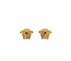 Versace Medusa Stud Earrings Light Gold