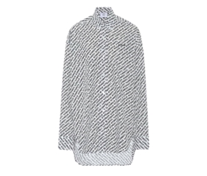 SASOM | apparel Vetements Monogram Oversized Cotton Shirt In White ...