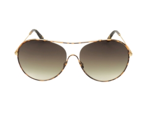 Buy Victoria Beckham Round Glasses In Gold-Havana Metal Frame With Brown Gradient Lens at Sasom – Authentic and Ready to Ship