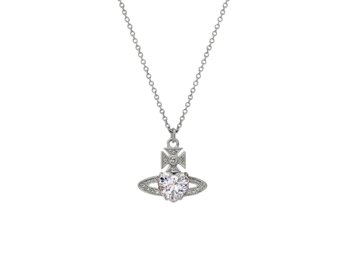 vivienne westwood ariella pendant in crystal detailing with silver tone plating 1