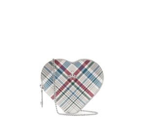 Buy Vivienne Westwood Heart Crossbody In Saffiano Finish With Metal Hardware Madras Check at Sasom – Authentic and Ready to Ship