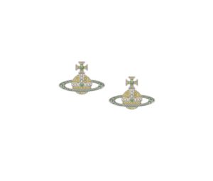 Vivienne Westwood Kika Earrings Platinum-Topaz-erinite-Jonquil-Peridot Crystal
