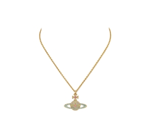 Buy Vivienne Westwood Kika Pendant In Gold-Crystal-Chrysolite-Aquamarine-Light Rose at Sasom – Authentic and Ready to Ship