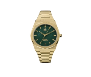 Vivienne Westwood Limehouse 34 MM In Brushed finish With Gold-Tone Hardware Green-Gold